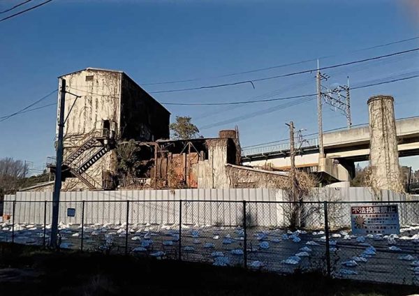 現在の清柳園（ゴミ処理場跡）と武蔵野線の高架
